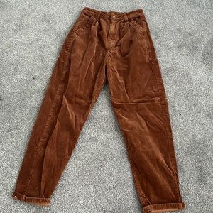 Brown corduroy baggy pants from shein. size: xs